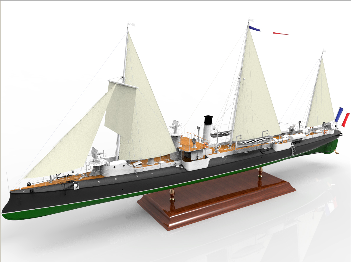 3D Визуализация Solid-state, assembly model 1:100  Avizo – torpillear "La Bombe"