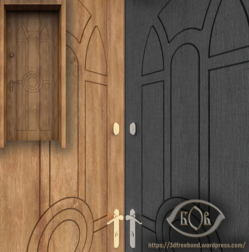 Баннер на основе  3D визуализации двери