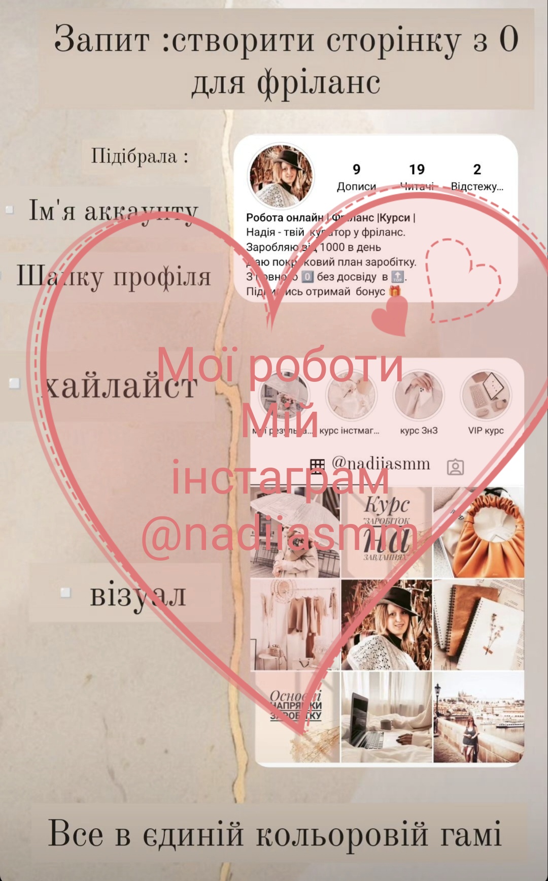 Упаковка профелю інстаграм