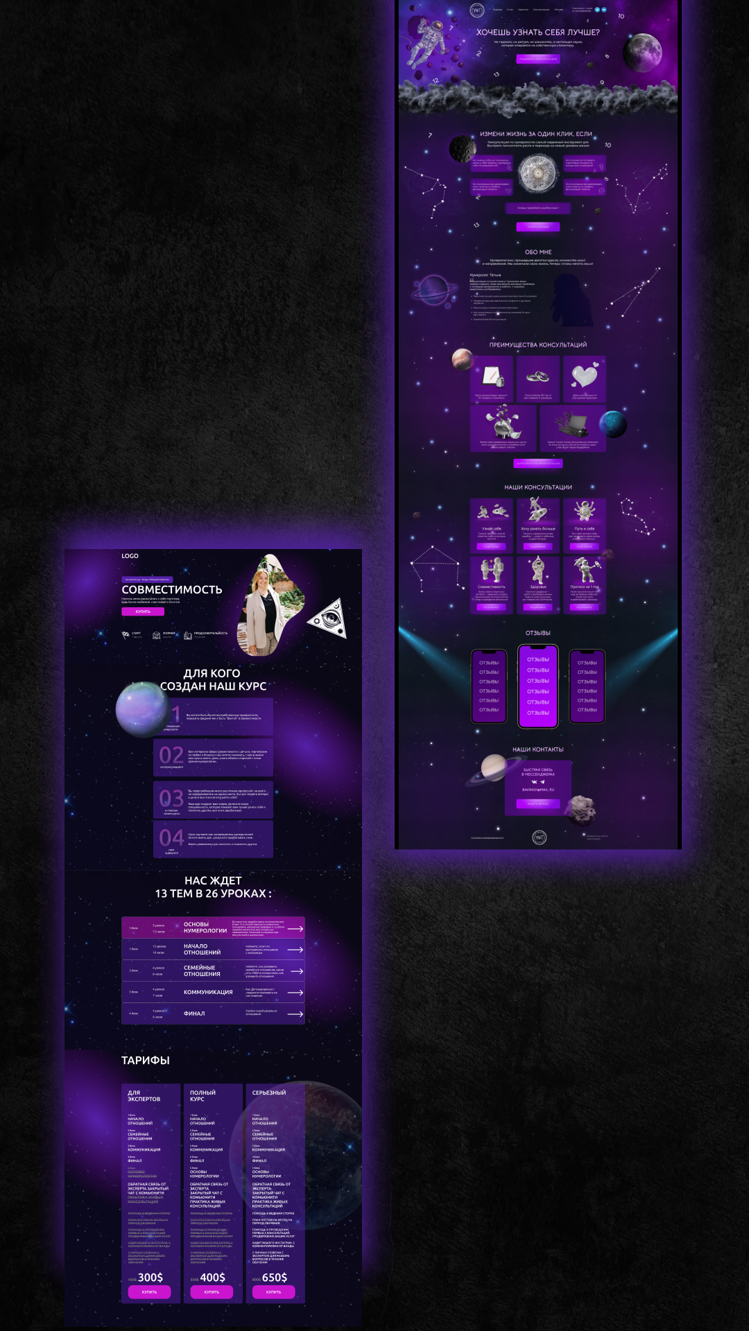 Лендинг продажу курсу з Нумерології