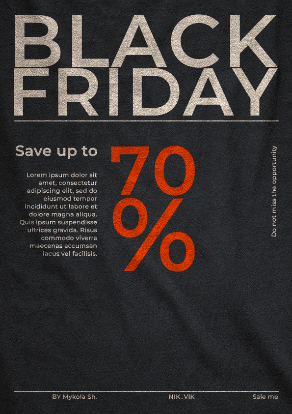 Дизайн банеру до чорної п'ятниці