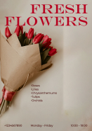 Дизайн рекламного банеру для магазину квітів