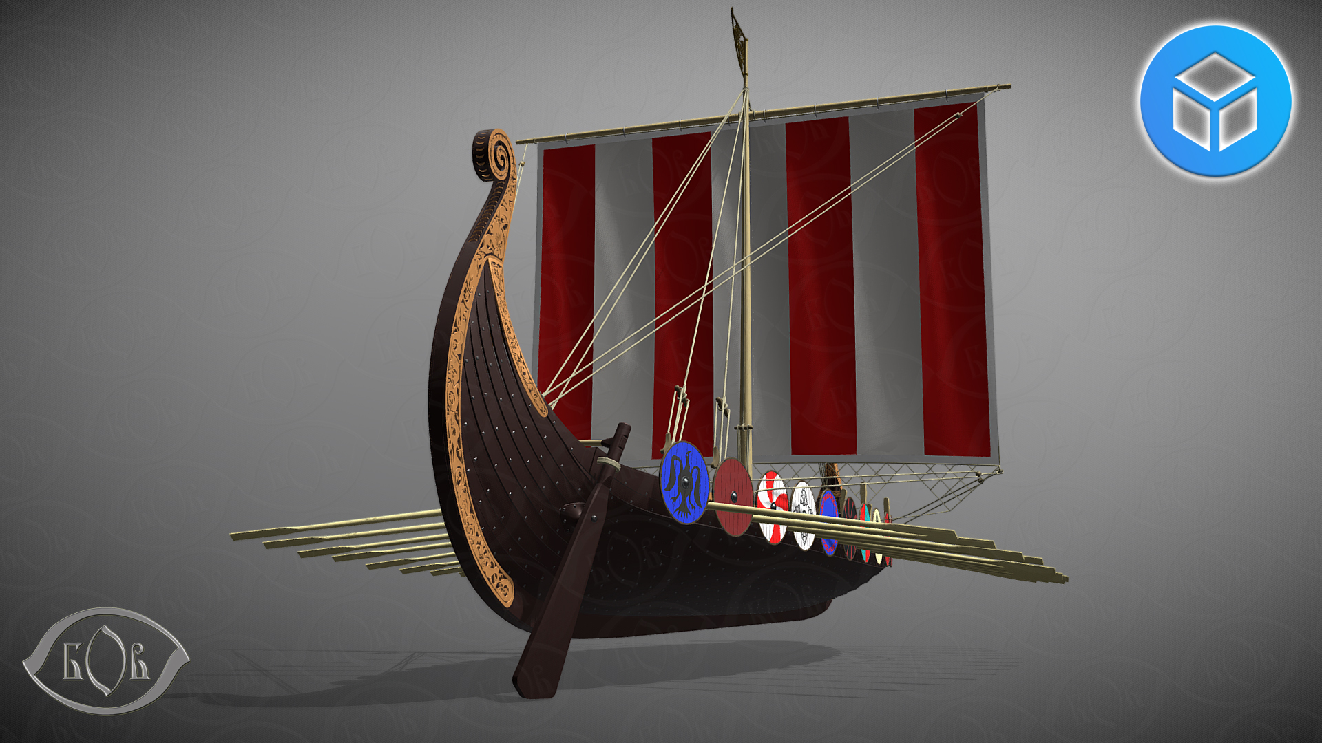 Drakkar by "Oseberg ship 820 A.D."