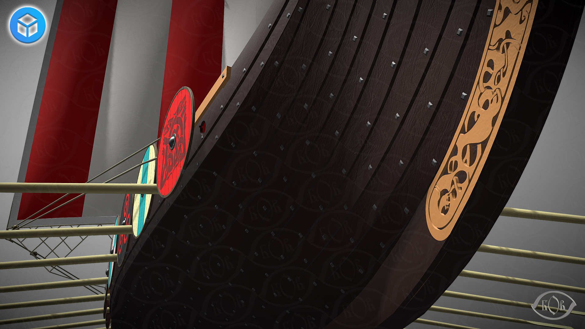 Drakkar by "Oseberg ship 820 A.D."