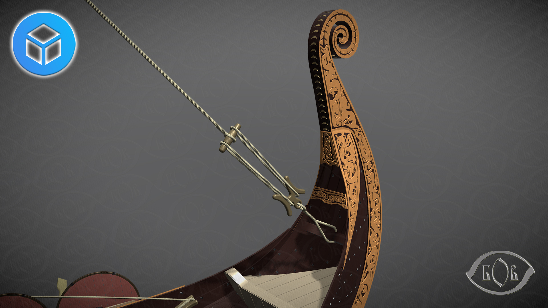 Drakkar by "Oseberg ship 820 A.D."