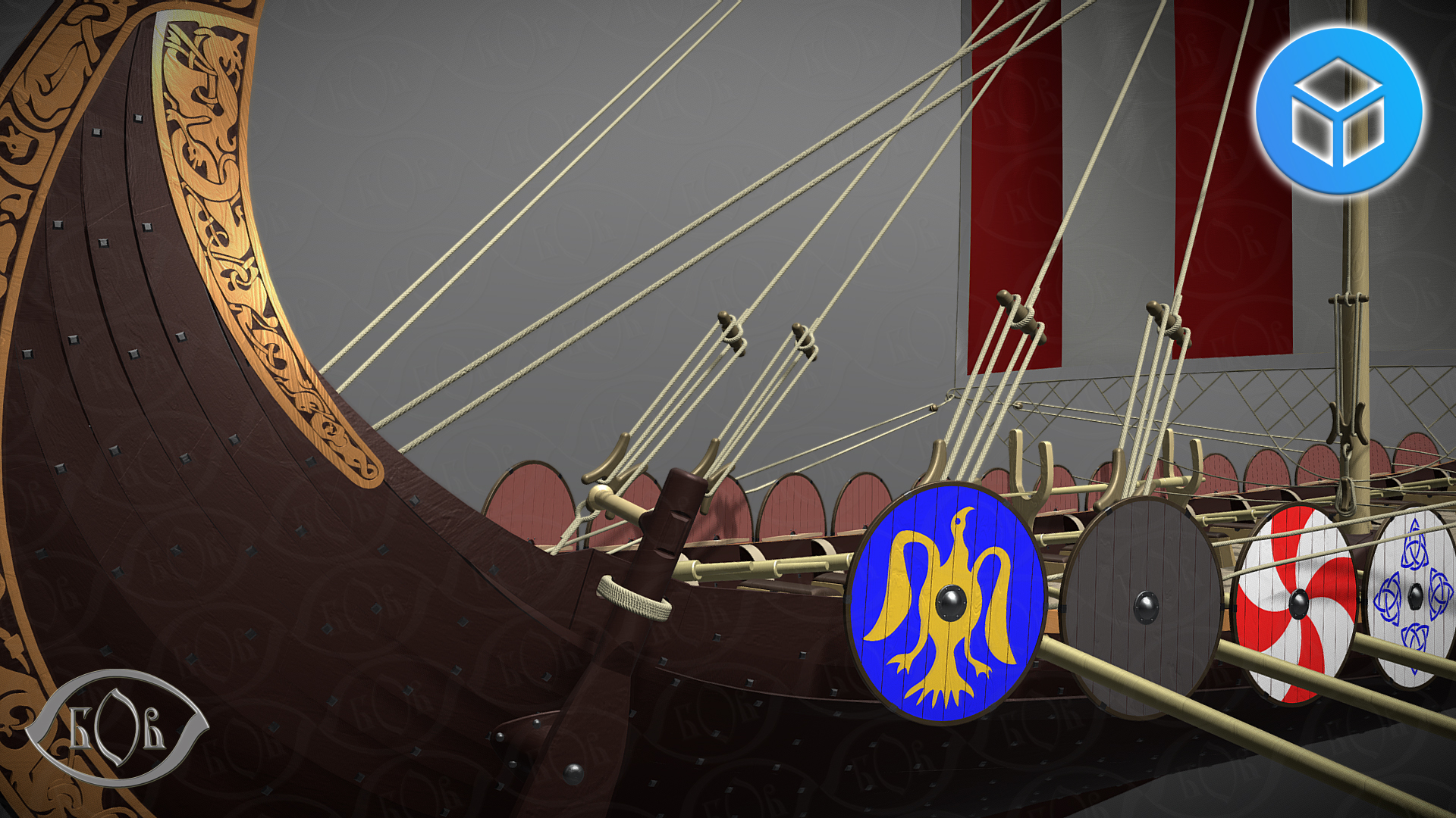 Drakkar by "Oseberg ship 820 A.D."