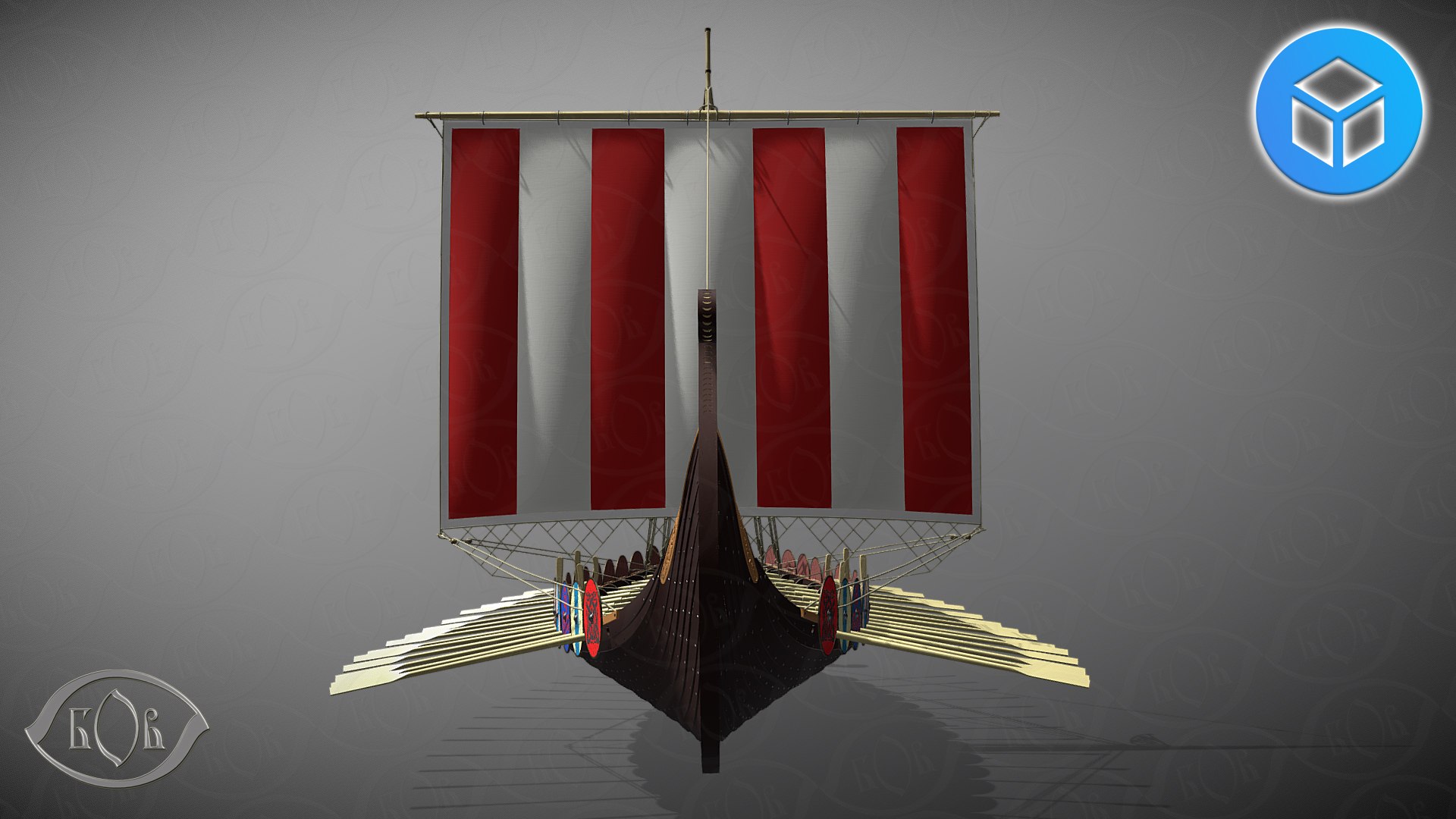 Drakkar by "Oseberg ship 820 A.D."