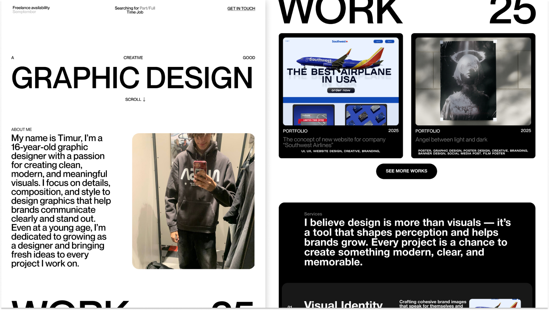 A basic minimalist Website
